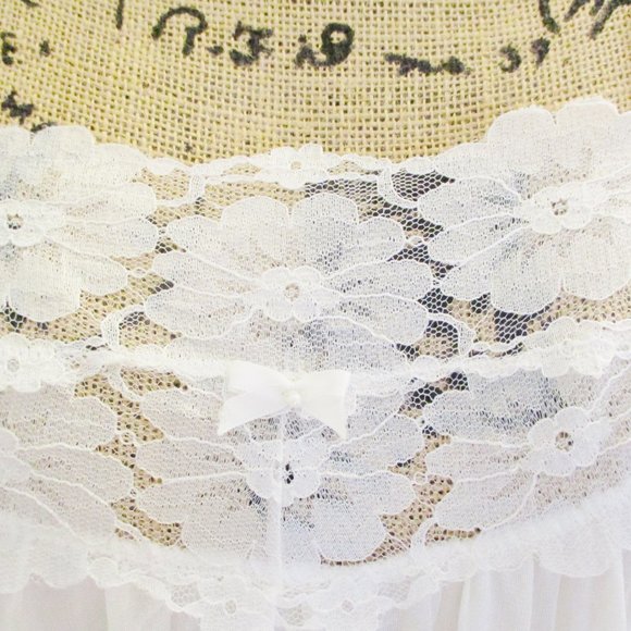 Vintage Val Mode Womens Long Negligee/Nightgown White Bridal Lace Bodice, Size M - Picture 4 of 11